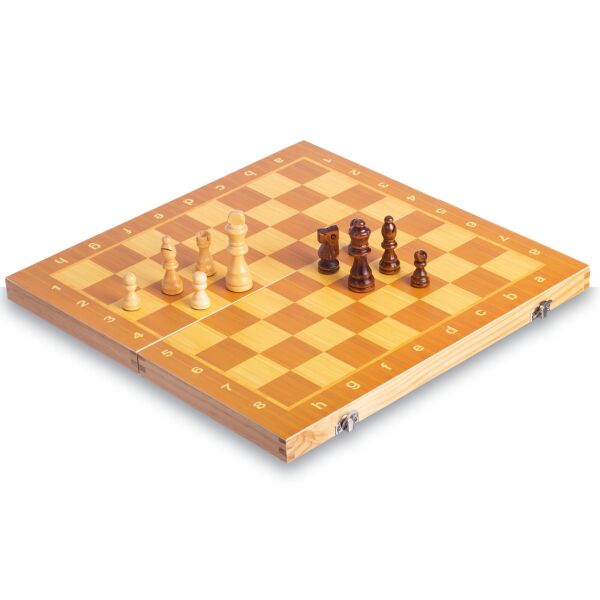 

Шахматы настольная игра деревянные на магнитах W6704 (р-р доски 39см x 39см)