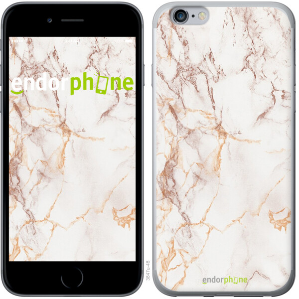 

Чехол на iPhone 6 Plus Белый мрамор 3847c-48, Пластик глянцевый