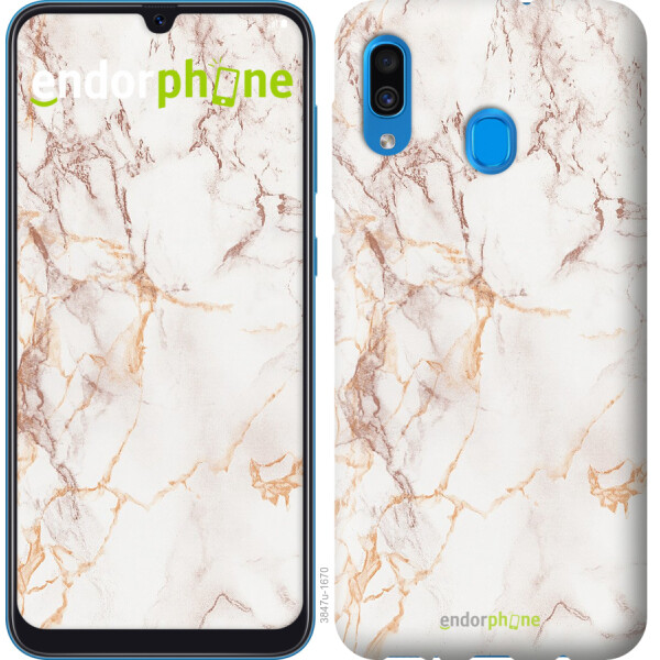 

Чехол на Samsung Galaxy A30 2019 A305F Белый мрамор 3847u-1670, Силикон