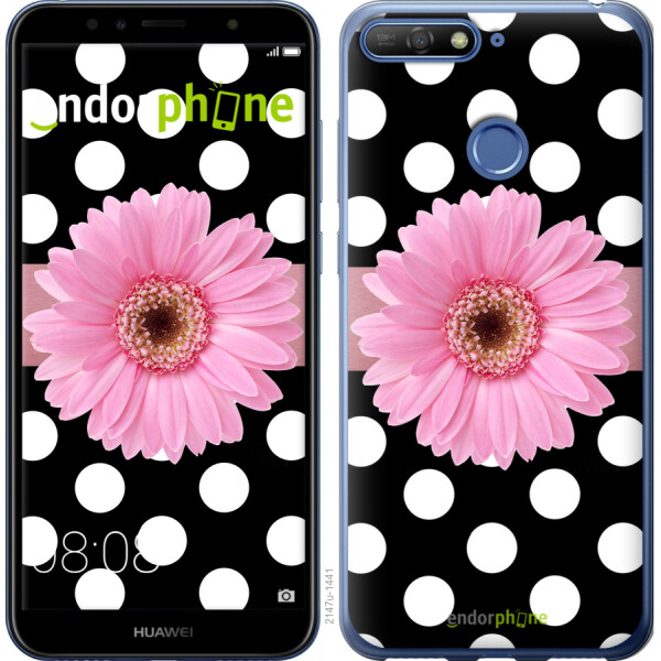 

Чехол на Huawei Y6 Prime 2018 Горошек 2 2147u-1441, Силикон