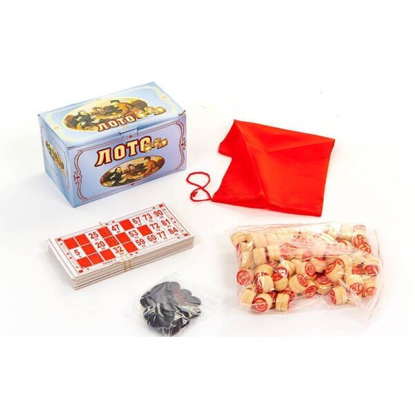 

Лото настольная игра в цветной картонной коробке W4949 (90 дер.боч.,48 карт,40 фиш, р-р 17x10x9см)