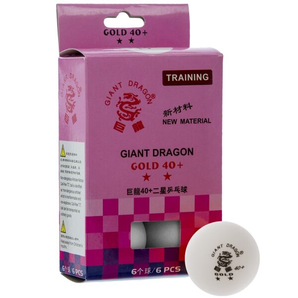

Набор мячей для настольного тенниса 6 штук GIANT DRAGON GOLD 40+2* MT-6561 (целлулоид, d-40мм, цвета в ассортименте)8342