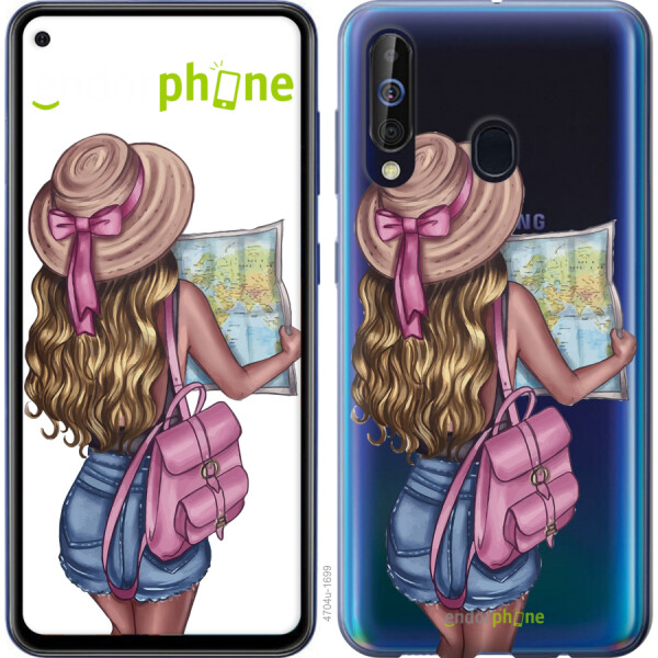 

Чехол на Samsung Galaxy A60 2019 A606F Девушка с картой 4704u-1699