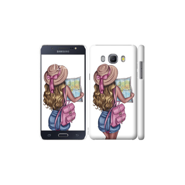 

Чехол на Samsung Galaxy J5 (2016) J510H Девушка с картой 4704c-264, Пластик глянцевый