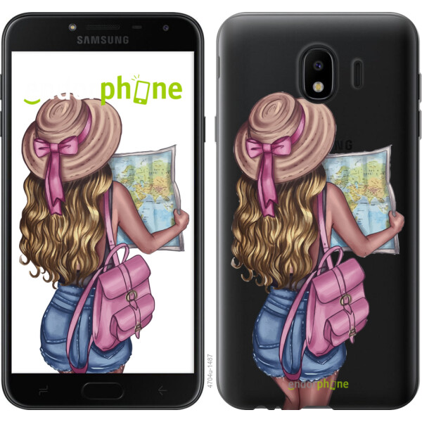 

Чехол на Samsung Galaxy J4 2018 Девушка с картой 4704u-1487