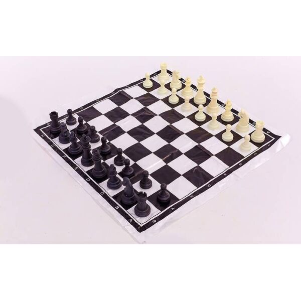 

Шахматные фигуры пластиковые с полотном для игр IG-3107C (пластик, h пешки-3,3см)