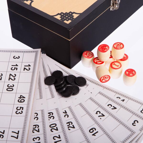 

Лото настольная игра в деревянной коробке W9903 (90 дер.боч.,48 карт,40 фиш,р-р 24x13x8см)