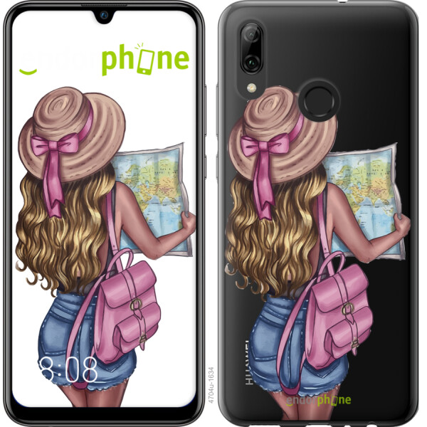 

Чехол на Huawei P Smart 2019 Девушка с картой 4704t-1634, 2D пластик