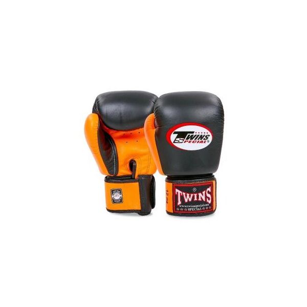 

Перчатки боксерские кожаные на липучке TWINS BGVL-3T (р-р 10-16oz, черный-оранжевый)