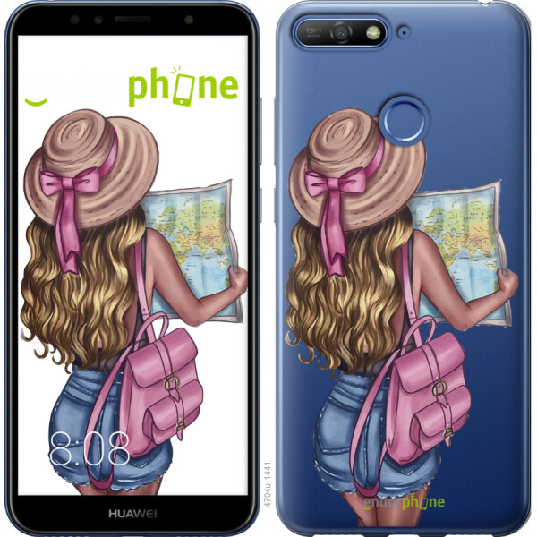 

Чехол на Huawei Y6 Prime 2018 Девушка с картой 4704u-1441