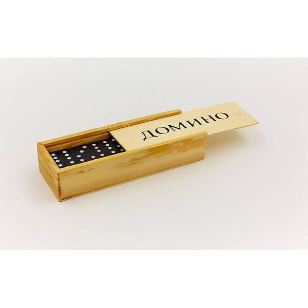 

Домино настольная игра в деревянной коробке IG-1850 (кости-дерево, h-3,8см, р-р кор. 14,8x5x3см)