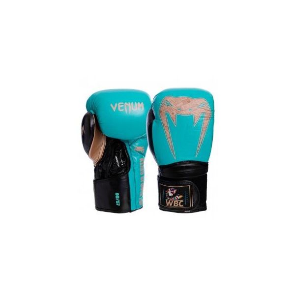 

Перчатки боксерские кожаные на липучке VNM Giant 2.0 Pro VL-1999 (р-р 10-14oz, бирюзовый-золотой-черный)