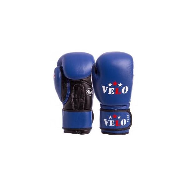 

Перчатки боксерские профессиональные AIBA VELO кожаные 2081 (р-р 10-12oz, синий)