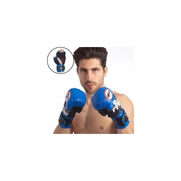 

Перчатки гибридные для единоборств ММА кожаные TWINS-MMA-Rep (р-р 8-12oz) 0275