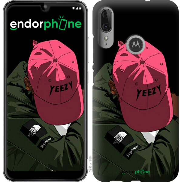 

Чехол на Motorola Moto E6 Plus logo de yeezy 3995u-1780, Силикон