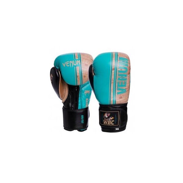 

Перчатки боксерские кожаные на липучке VNM Shield Pro VL-1998 (р-р 10-14oz, бирюзовый-золотой-черный)