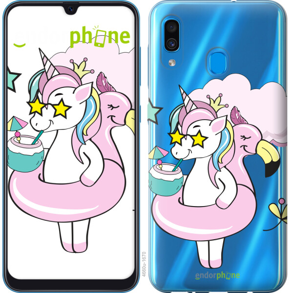 

Чехол на Samsung Galaxy A30 2019 A305F Crown Unicorn 4660m-1670, Пластик матовый