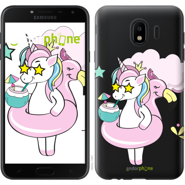 

Чехол на Samsung Galaxy J4 2018 Crown Unicorn 4660u-1487, Силикон