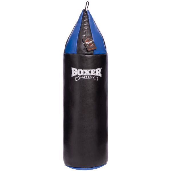 

Мешок боксерский Шлемовидный Кожа h-95см Большой шлем BOXER 1004-01 (наполнитель-ветошь х-б, d-26см, вес-16кг, черный-синий)