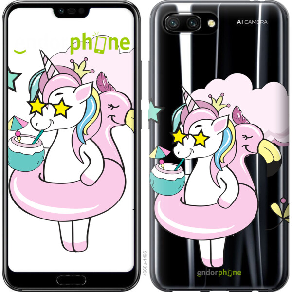 

Чехол на Huawei Honor 10 Crown Unicorn 4660u-1496, Силикон