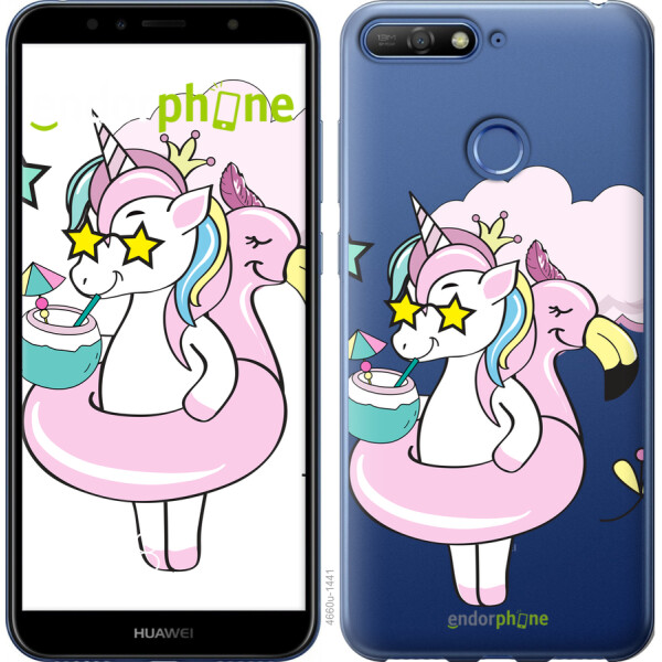 

Чехол на Huawei Y6 Prime 2018 Crown Unicorn 4660u-1441, Силикон