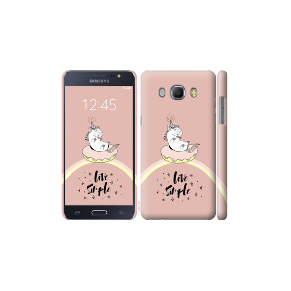 

Чехол на Samsung Galaxy J5 (2016) J510H Единорожка в пончике 4282c-264, Пластик глянцевый