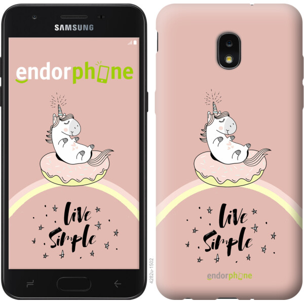 

Чехол на Samsung Galaxy J7 2018 Единорожка в пончике 4282u-1502
