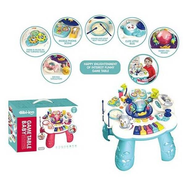 

Игровой центр 648 A-52 (6) свет, звук, мелодии, фразы на английском языке, на батарейках, в коробке - Музыкальные центры. Развивающие коврики (99567)