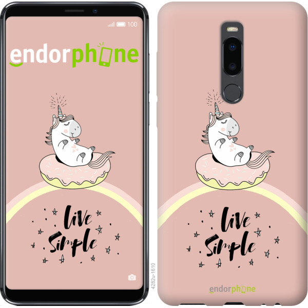 

Чехол на Meizu Note 8 Единорожка в пончике 4282u-1610, Силикон