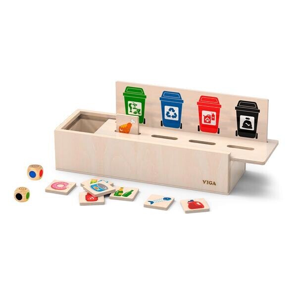 

Деревянный игровой набор Сортировка мусора, Viga Toys 44504