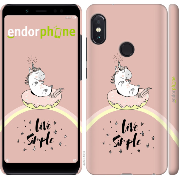 

Чехол на Xiaomi Redmi Note 5 Pro Единорожка в пончике 4282m-1353