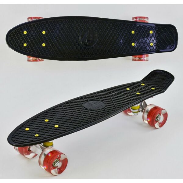 

Скейтборд Пенниборд Cкейт для мальчика со светящимися колёсами Best Board 0990 Черный(IG-7)
