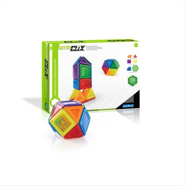 

Магнитный конструктор из 24 деталей - PowerClix Solids, Guidecraft G9420