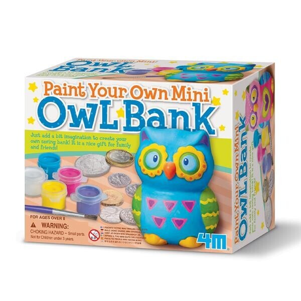 

Набор для творчества Раскрась копилку Сова, 4M (00-04699)