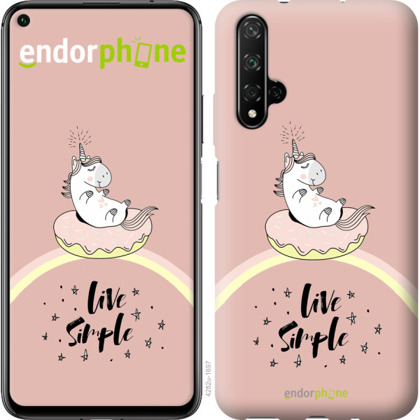 

Чехол на Huawei Honor 20 Единорожка в пончике 4282u-1697