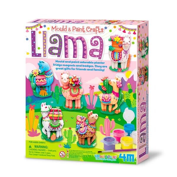 

Набор для творчества Магниты из гипса Ламы, 4M (00-04754)