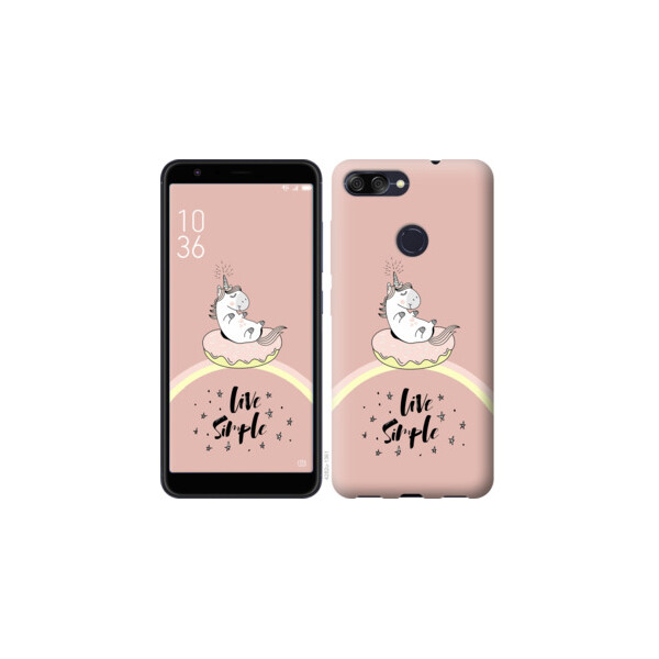 

Чехол на Asus ZenFone Max Plus M1 ZB570TL Единорожка в пончике 4282u-1361, Силикон