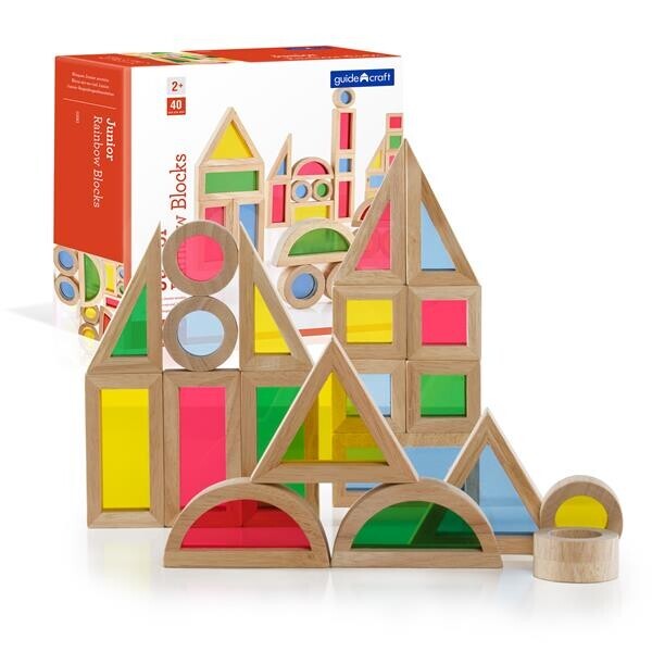 

Набор уменьшенных блоков Block Play Маленькая радуга, 40 шт., Guidecraft G3083