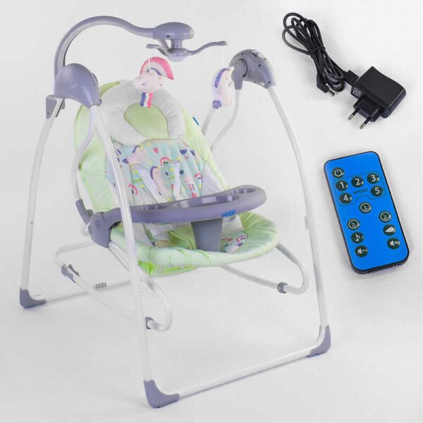 

Электронные качели JOY 3в1 CX-11009 (2) качели, шезлонг, карусель, пульт д/у, от сети 220V и батареек, в коробке (94588)