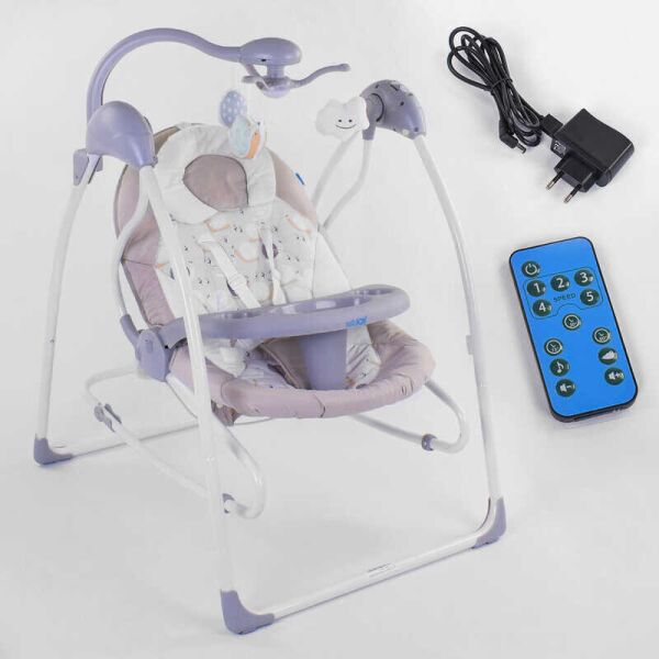 

Электронные качели JOY 3в1 CX-44205 (2) качели, шезлонг, карусель, пульт д/у, от сети 220V и батареек, в коробке (94591)