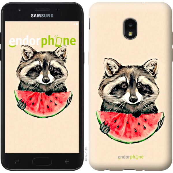 

Чехол на Samsung Galaxy J7 2018 Енотик с арбузом 4605u-1502, Силикон