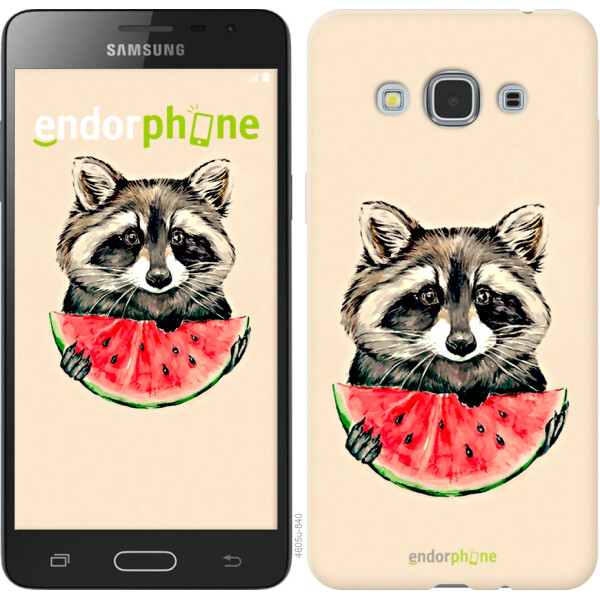 

Чехол на Samsung Galaxy J3 Pro Енотик с арбузом 4605u-840, Силикон