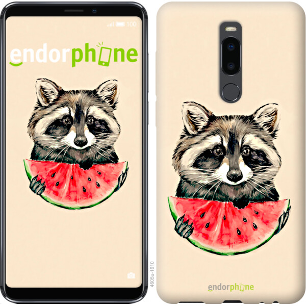 

Чехол на Meizu Note 8 Енотик с арбузом 4605u-1610