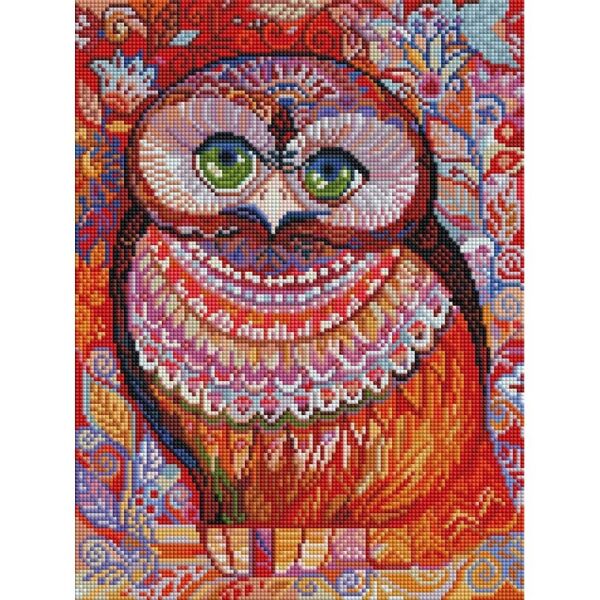

Алмазная вышивка мозаика "Медовая сова" 30х40