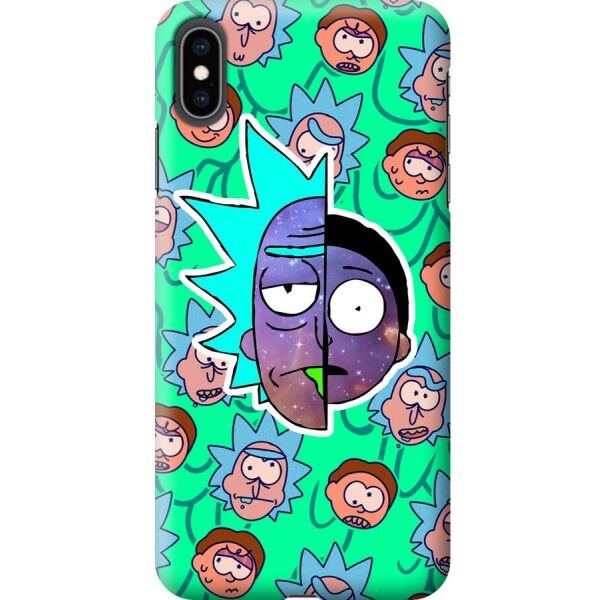 

Силиконовый чехол бампер FTS для Apple iPhone Xs Max с дизайном Рик и Морти Галактика