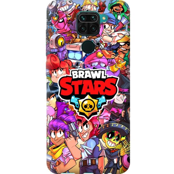 

Чехол силиконовый бампер FTS на Xiaomi Redmi Note 9 с рисунком Brawl Stars All Stars