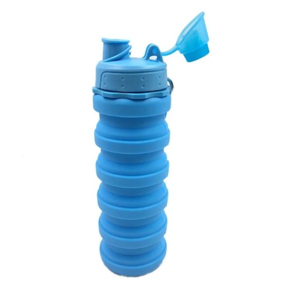 

Складная силиконовая бутылка для воды и напитков с карабином Water Bottle Голубая (HbP45299431)