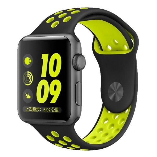 

Ремешок COTEetCI W12 Apple Watch Nike band 42/44mm Black/Yellow (WH5217-BK-YL)