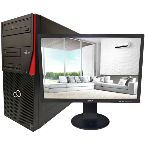 

Комплект Компьютер Fujitsu Esprimo P720 E85+ Tower (G1820/4/120SSD) + Монитор 19" Acer B193W "Refurbished"