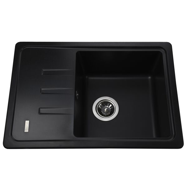 

Гранитная мойка Globus Lux MONO черный 620х435